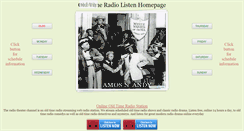 Desktop Screenshot of oldtimeradiolisten.com